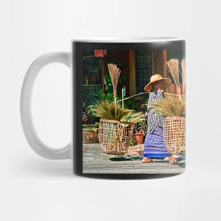 Brush seller, Chiang Mai, Thailand Mug